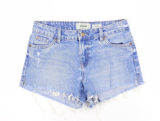 New Look Women's Blue Denim Hot Pants - Size 8 Casual