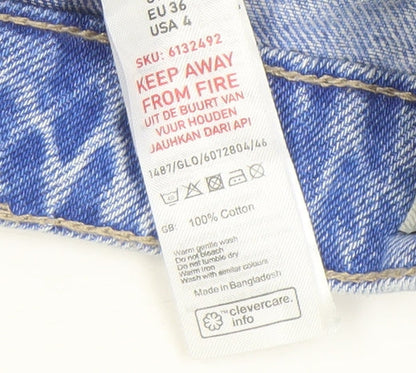 New Look Women's Blue Denim Hot Pants - Size 8 Casual