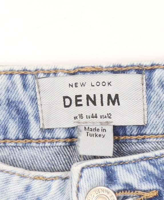 New Look Women's Blue Straight Jeans Size 16