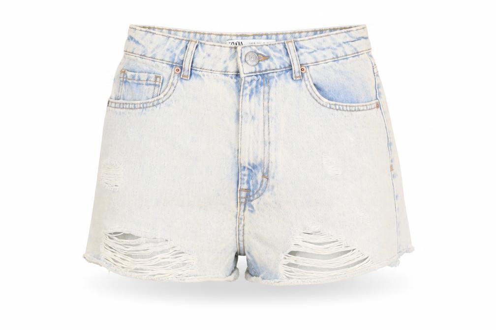 Womens UK Size 2 Zara Relaxed Fit Cut-Off Shorts