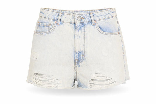 Womens UK Size 2 Zara Relaxed Fit Cut-Off Shorts