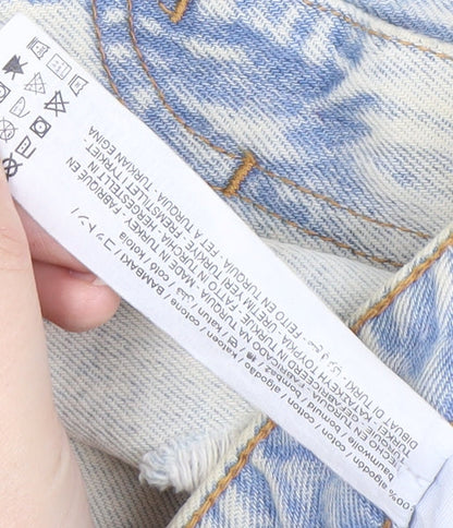 Zara Women Blue Denim Cut-Off Shorts, Size 2, High Waist