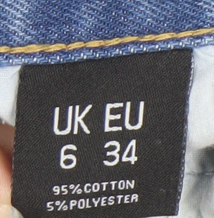 Nasty Gal Women's Blue Denim Jeans Size 6 Light Wash