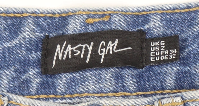 Nasty Gal Women's Blue Denim Jeans Size 6 Light Wash