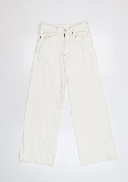 &Denim Women's White High Rise Ankle Jeans, Size 6