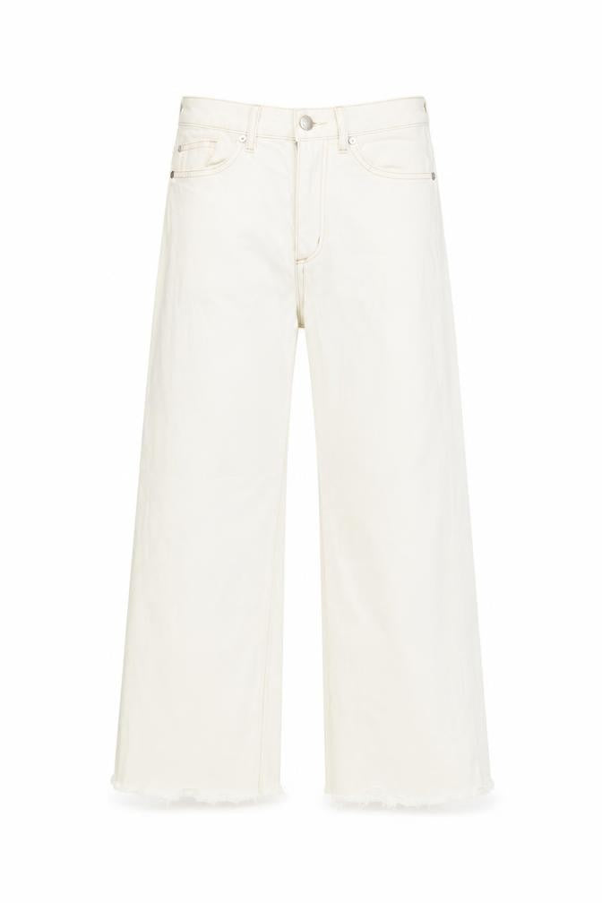 &Denim Women's White High Rise Ankle Jeans, Size 6