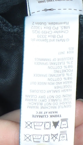 Marks and Spencer Men's Black Corduroy Trousers 38