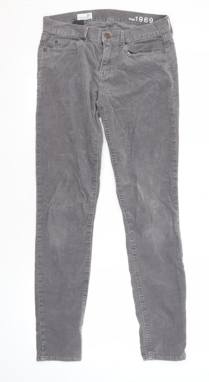 Gap Unisex Grey Slim Trousers Size 26 Autumn Winter