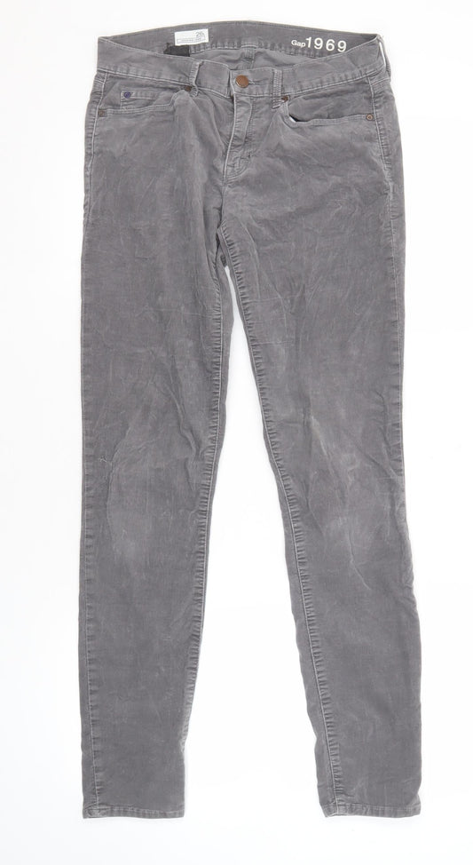 Gap Unisex Grey Slim Trousers Size 26 Autumn Winter