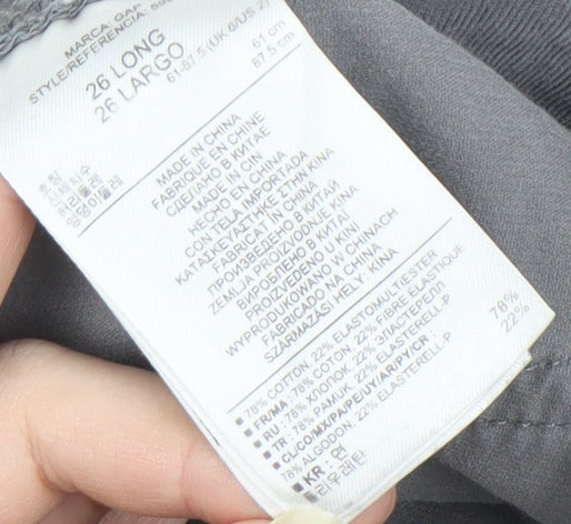 Gap Unisex Grey Slim Trousers Size 26 Autumn Winter