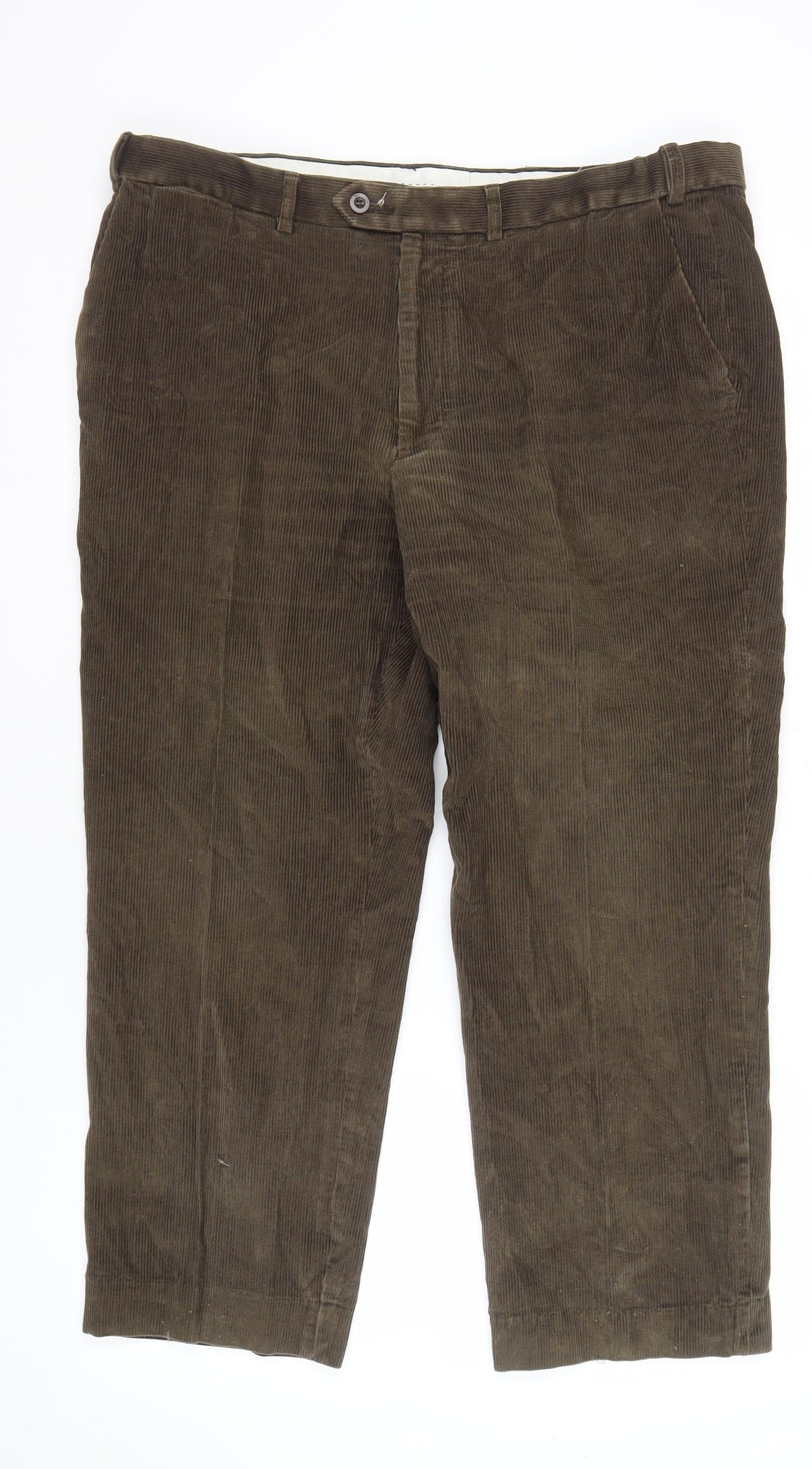 Marks and Spencer Men's Brown Corduroy Trousers Size 38