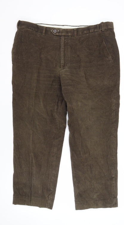 Marks and Spencer Men's Brown Corduroy Trousers Size 38