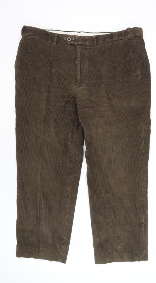 Marks and Spencer Men's Brown Corduroy Trousers Size 38