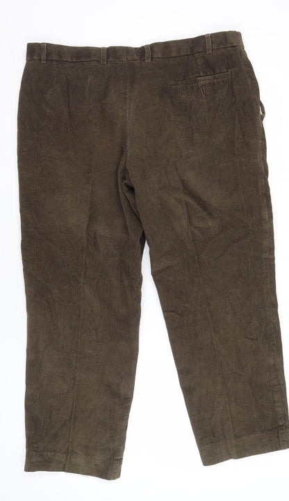 Marks and Spencer Men's Brown Corduroy Trousers Size 38