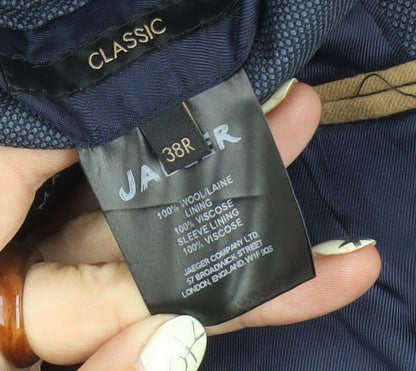 Jaeger Men's Blue Blazer, Size 38, Classic Style
