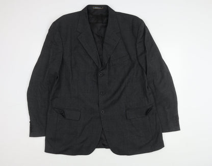 Mens UK Size 46 Dehavilland Regular Grey Suit Jacket