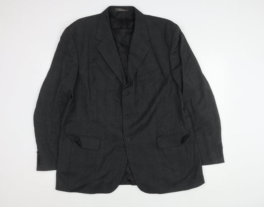 Mens UK Size 46 Dehavilland Regular Grey Suit Jacket