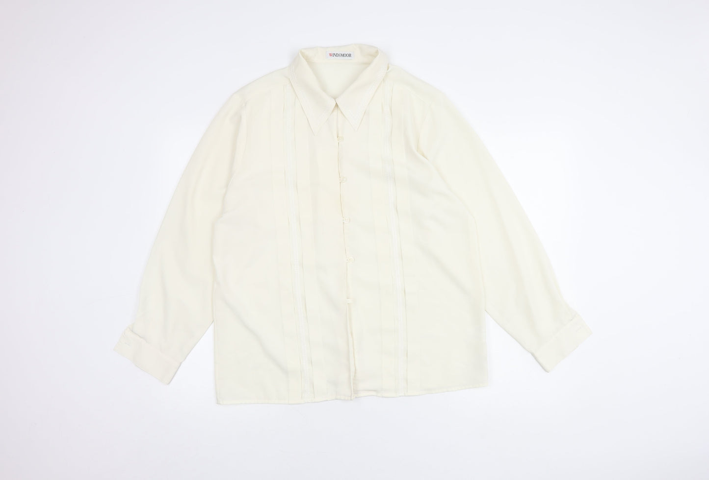 Womens UK Size 14 Windsmoor Ivory Basic Button-Up