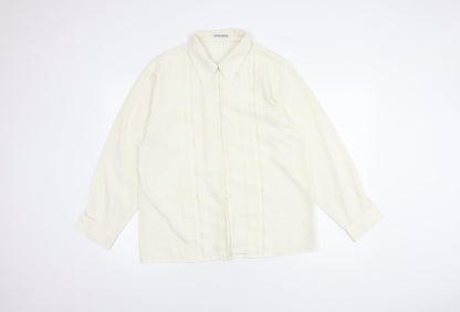 Womens UK Size 14 Windsmoor Ivory Basic Button-Up