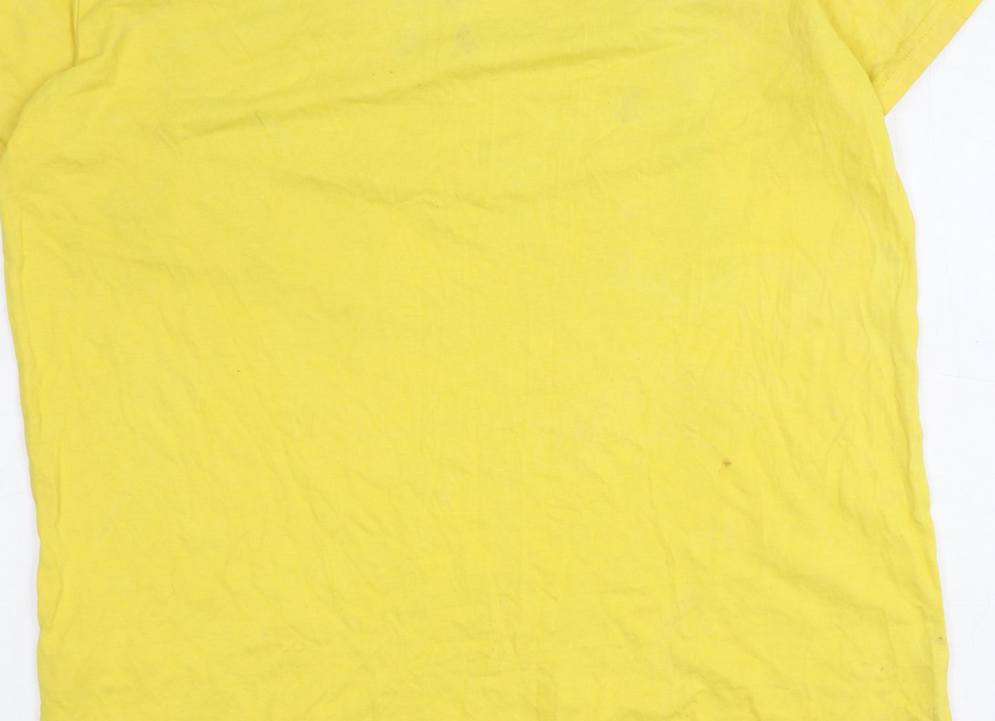 Twisted Soul Men's Yellow Graphic Print T-Shirt, Size M