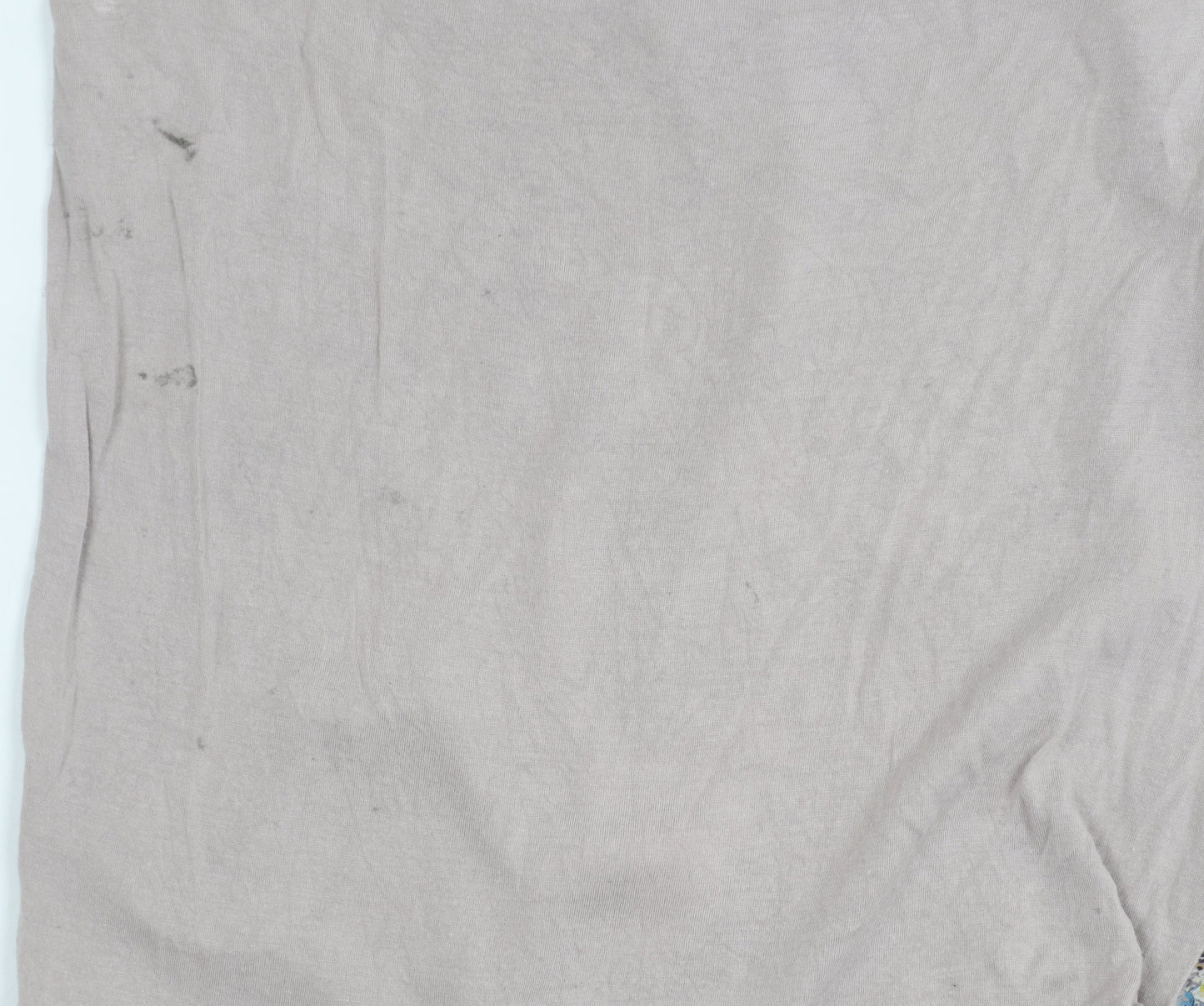 Womens UK Size 6 Warehouse Beige Basic T-Shirt