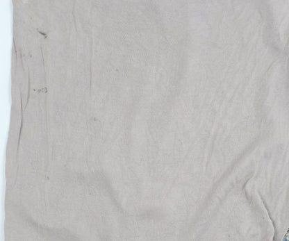Womens UK Size 6 Warehouse Beige Basic T-Shirt