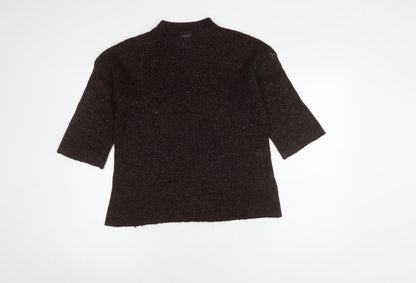 Womens UK Size 10 Warehouse Brown Pullover Jumper
