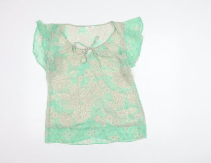 Womens UK Size 14 Marks and Spencer Green Camisole Blouse