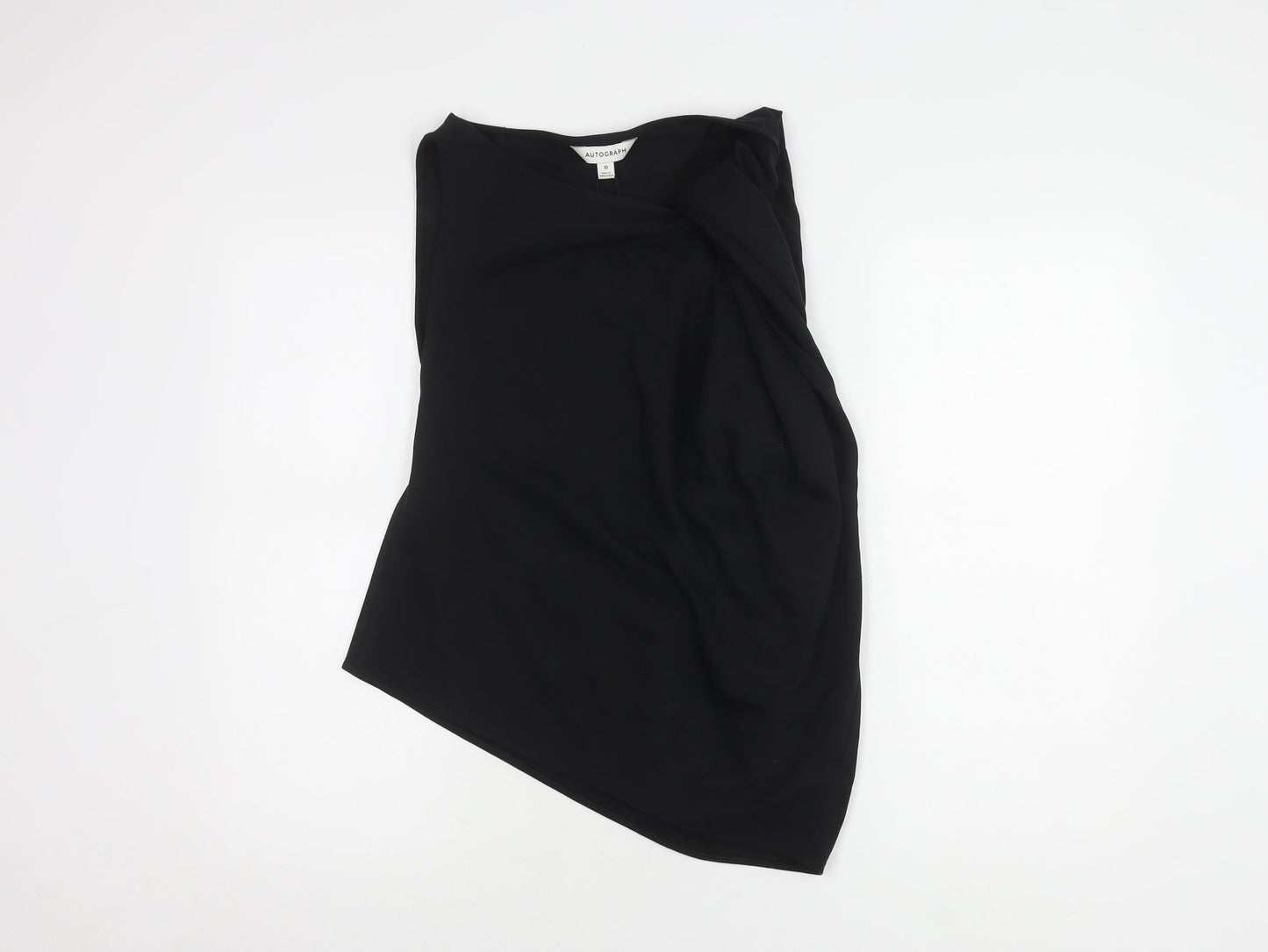 Womens UK Size 10 Marks and Spencer Black Tunic Blouse