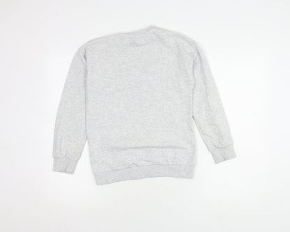 NBA Boys Grey Pullover Sweatshirt, 11 Years, Logo Graphic Print