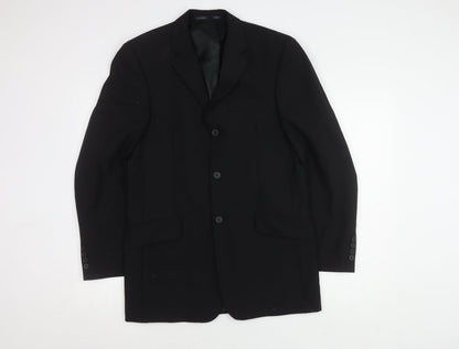 Next Men's Black Wool Blazer Jacket Size 36