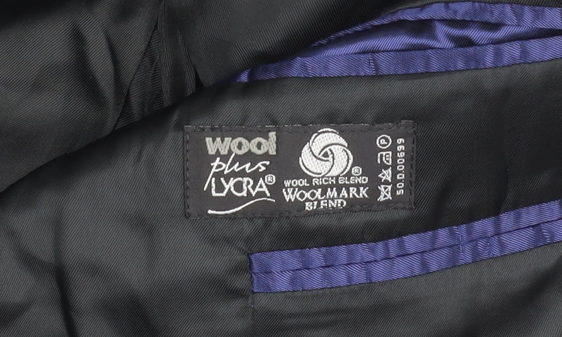 Next Men's Black Wool Blazer Jacket Size 36