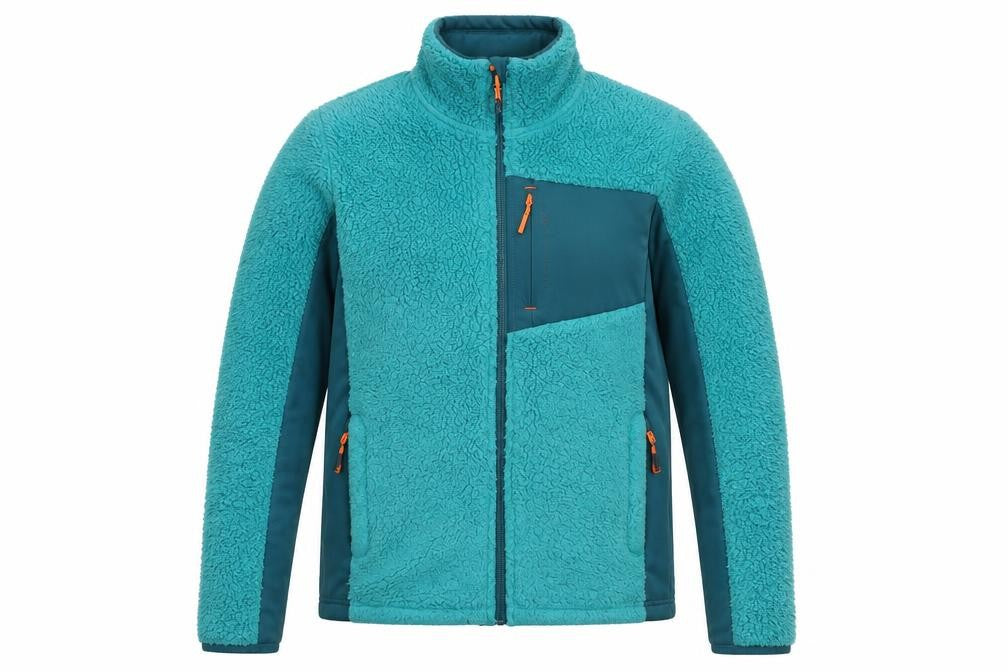 Front view of Alpine Pro unisex blue fleece jacket xs casual