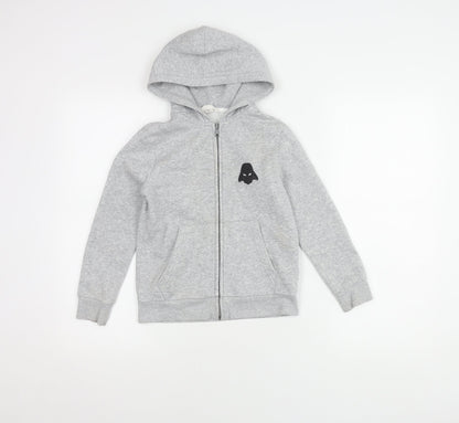 H&M Boys Grey Star Wars Hoodie Jacket 7-8 Years
