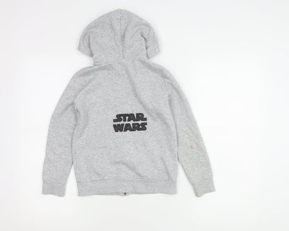 H&M Boys Grey Star Wars Hoodie Jacket 7-8 Years