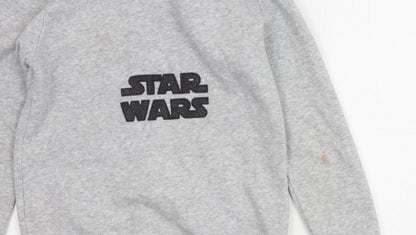H&M Boys Grey Star Wars Hoodie Jacket 7-8 Years