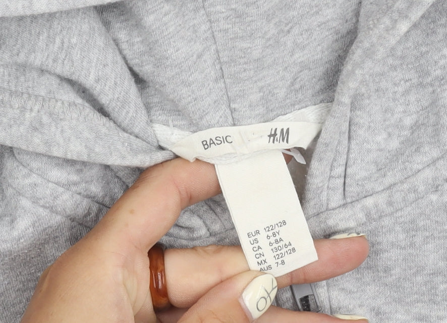 H&M Boys Grey Star Wars Hoodie Jacket 7-8 Years