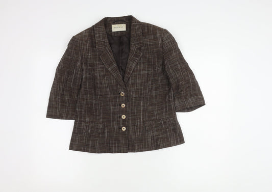 Minuet Women’s Brown Blazer Size 8 Classic Check