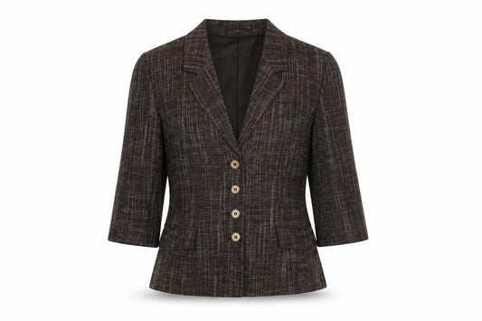 Womens UK Size 8 Minuet Regular Brown Blazer