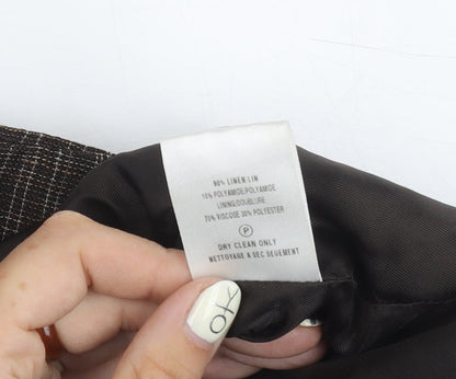 Minuet Women’s Brown Blazer Size 8 Classic Check