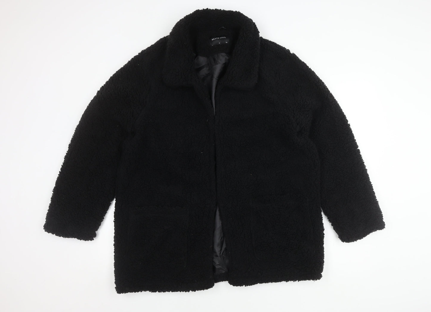 Womens UK Size 14 Brave Soul Black Basic Jacket