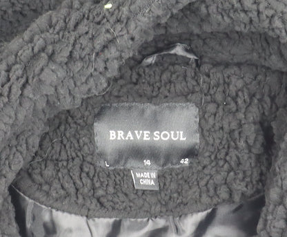 Womens UK Size 14 Brave Soul Black Basic Jacket