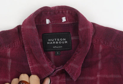 Hutson Harbour Men's Red Plaid Long Sleeve Shirt S