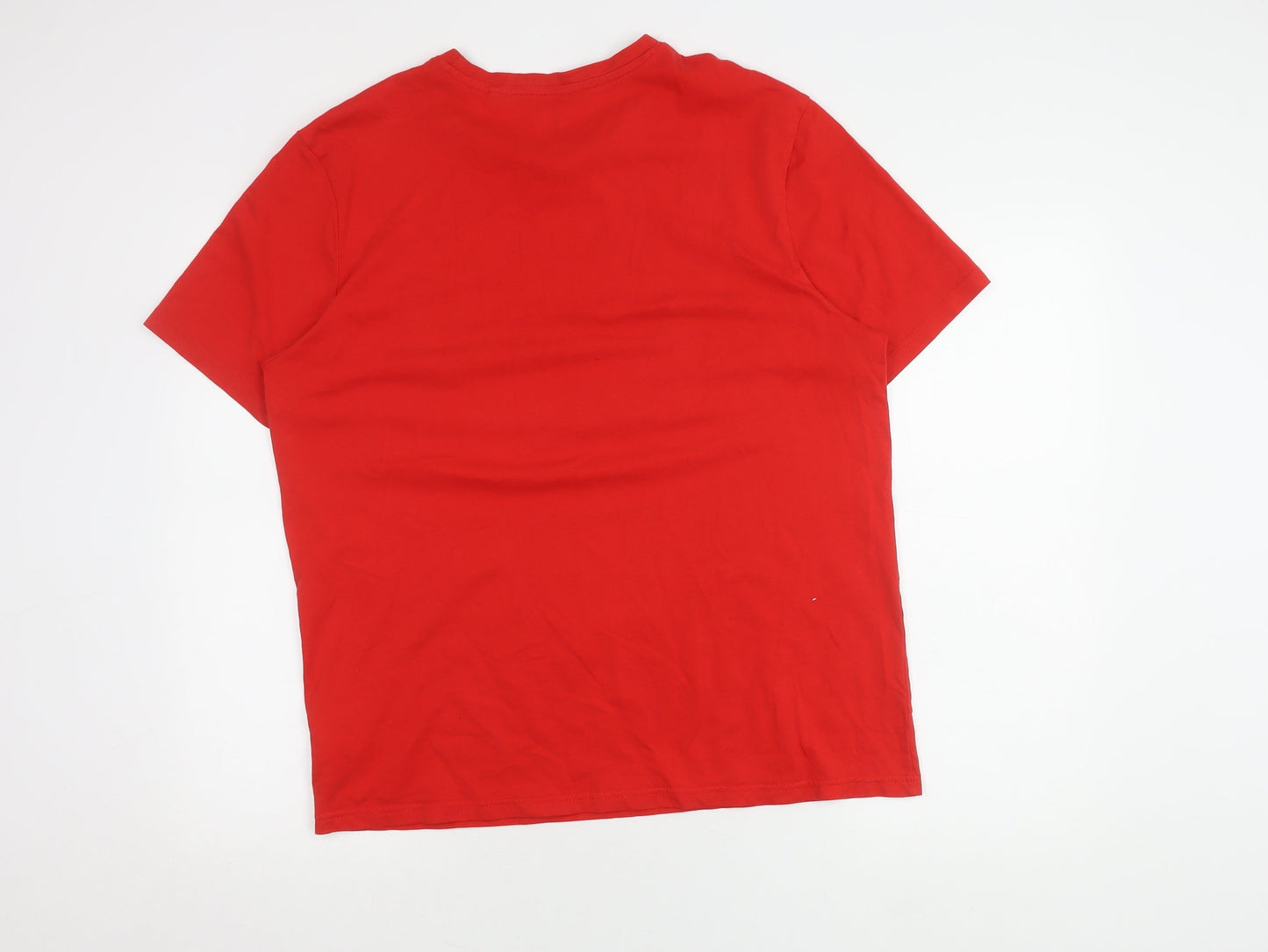 F&F Men's Red Cymru Rugby T-Shirt, Size L, Sports Style