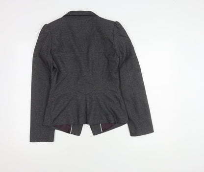 Next Women's Grey Blazer Size 6, Lined, Three-Button
