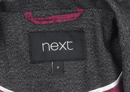 Next Women's Grey Blazer Size 6, Lined, Three-Button