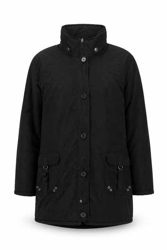 Womens UK Size 14 NEXT Black Anorak Coat