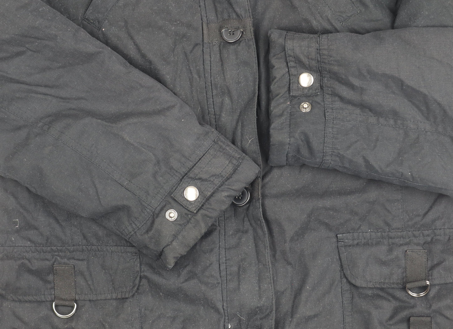 Womens UK Size 14 NEXT Black Anorak Coat