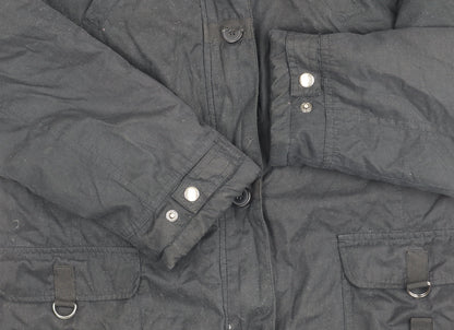 Womens UK Size 14 NEXT Black Anorak Coat