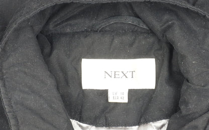 Womens UK Size 14 NEXT Black Anorak Coat